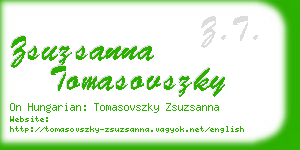 zsuzsanna tomasovszky business card